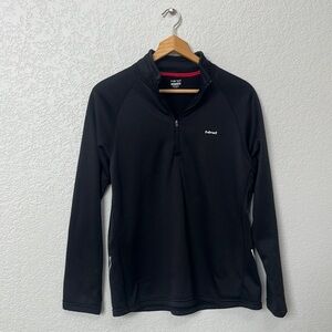 Hind Quarter Zip Up Sweater Mens Waffle Insulation Winter Gear Black Size Medium